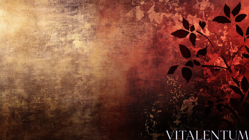 Textured gradient background shows silhouetted foliage overlay