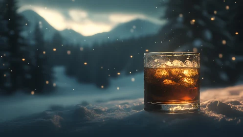 Liquid Amber Sentinel: Winter's Glowing Refuge.