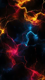 Neon plasma currents trace electric filaments over void