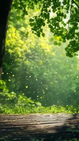 Aerial Foliage Canopy with Suspended Particulate Matter.