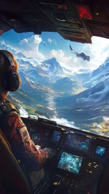 Pilot&rsquo;s alpine odyssey from a high-tech cockpit window.