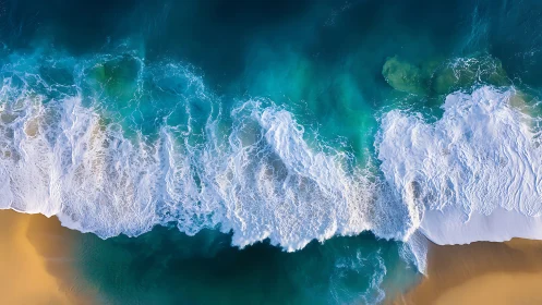 Aerial littoral turbulence with foaming wavefront dynamics.