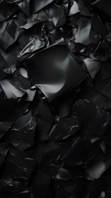 Black shattered surfaces with glossy central square.