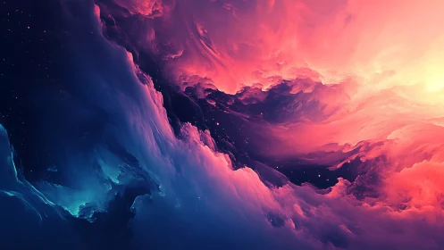 Stellar tides ignite a cosmic dawn in flowing nebulae.