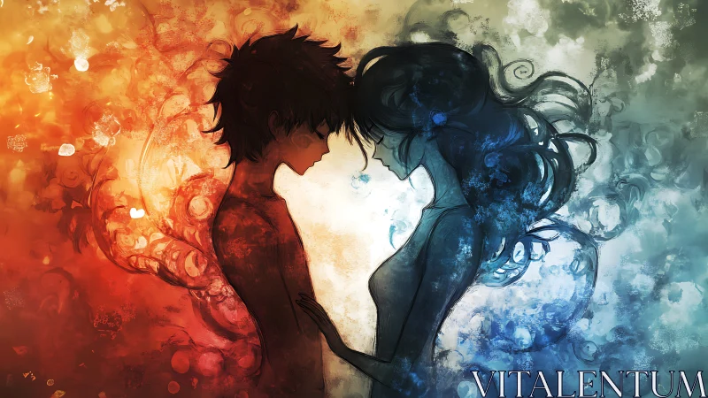 Fire and Ice Souls: Dual Spirit Portrait.