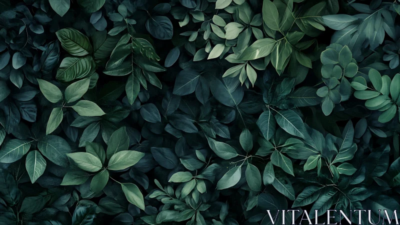 Leafy midnight orchestra hums softly in layered green tones