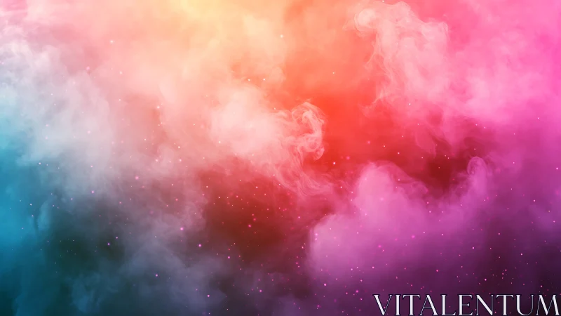 Vibrant cosmic nebula cloud with glowing color gradient.