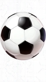 Classic truncated icosahedron soccer ball with specular highlights