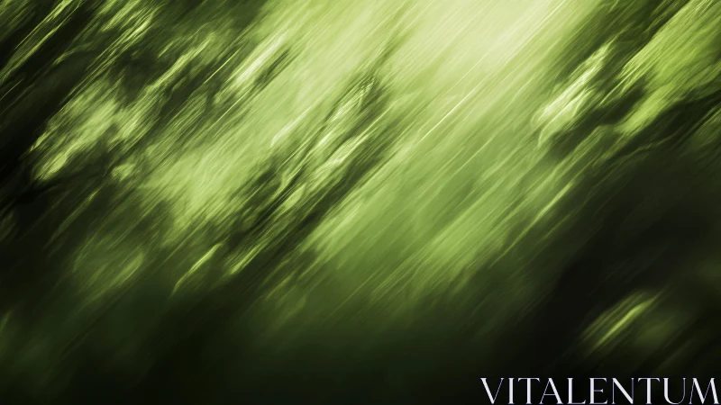 Abstract green motion blur with soft light and forest-inspired tones.