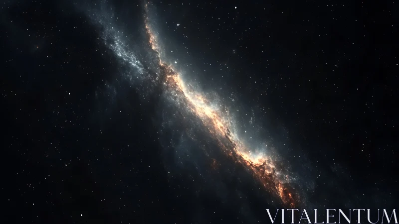 Diagonal star-forming galactic disk with glowing dust lane