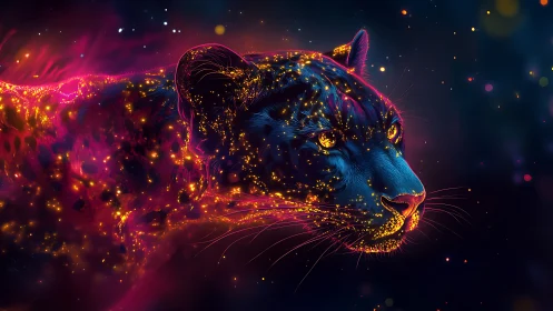 Radiant Panther Bursts Into Cosmic Fire and Electric Dreams