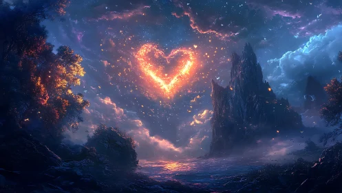 Luminous Heart Burning Within Celestial Valley