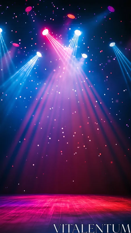 Colorful stage lights welcoming you into the spotlight.