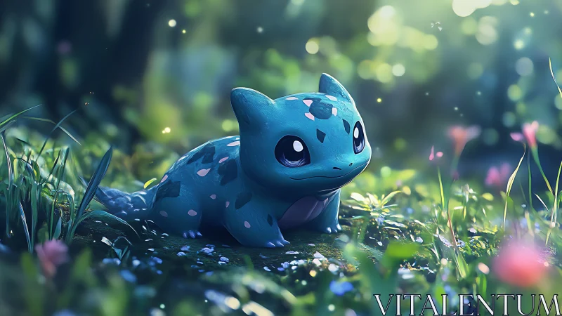 Luminous forest creature rendered with soft depth-of-field optics.