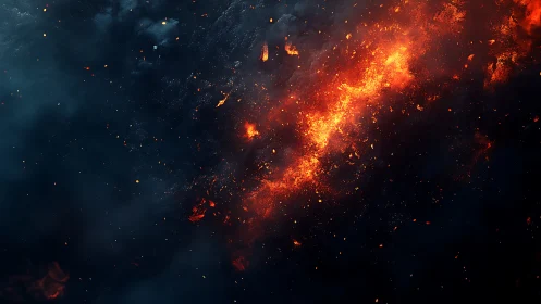 Particle dispersion with thermal gradient across dark space.