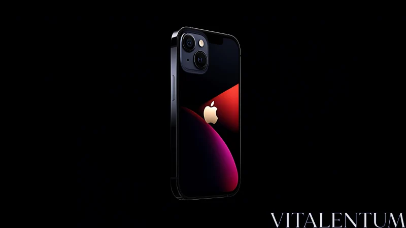iPhone 13 Product Visualization with Luminous Gradient Design.