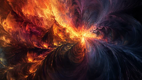 Fractal plasma vortex with radiating thermodynamic filaments.