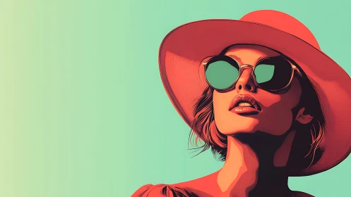 Sunlit daydream tilts upward through mirrored summer shades