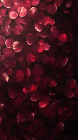 Dense surface of overlapping dark red flower petals.