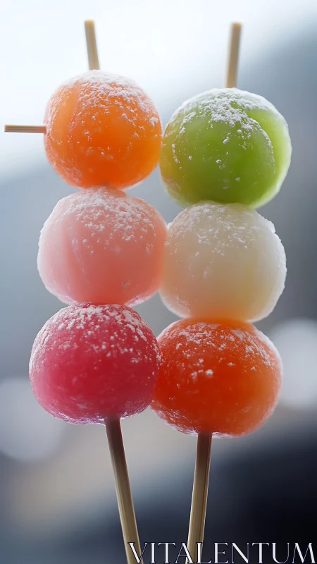 Colorful Lollipops With Sparkling Sugar Crystals