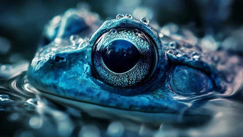 Frog&rsquo;s cosmic eye quietly turns a pond into a galaxy