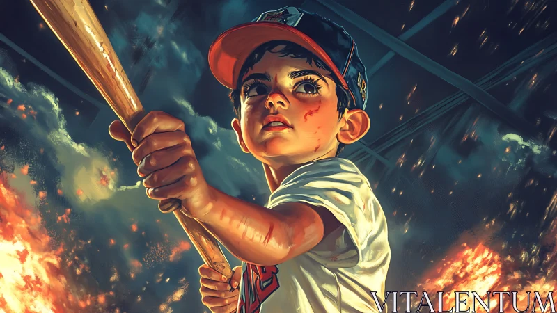 Rookie under fire swings for survival in a burning ballpark