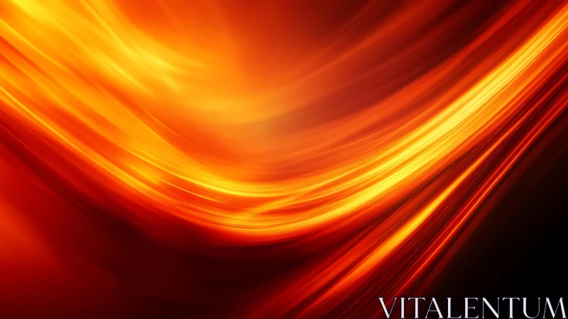 Vibrant flowing orange light abstract background with dynamic curves.