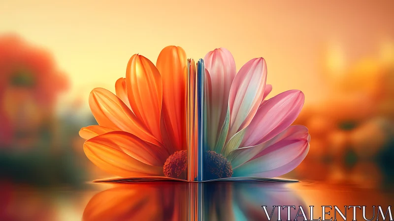 Petaled pages quietly unfold a flower-shaped storybook