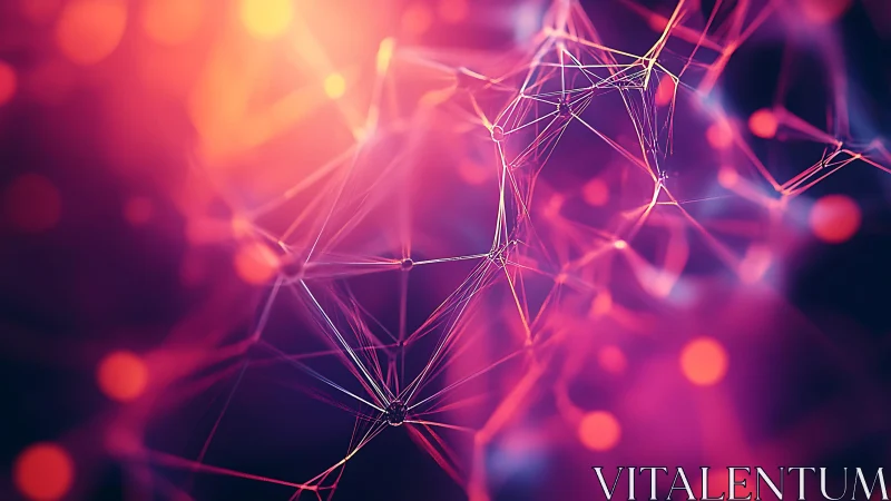 Abstract neural network connections in vibrant digital style.