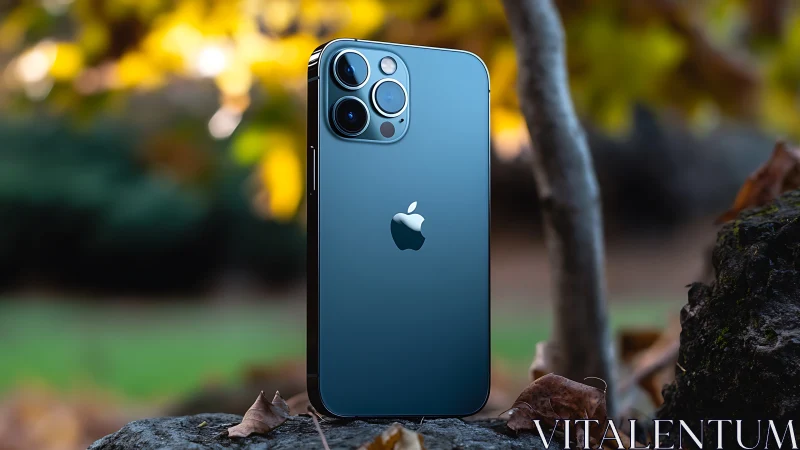 iPhone 12 Pro Pacific Blue Rear Detail with Macro Lens Assembly.