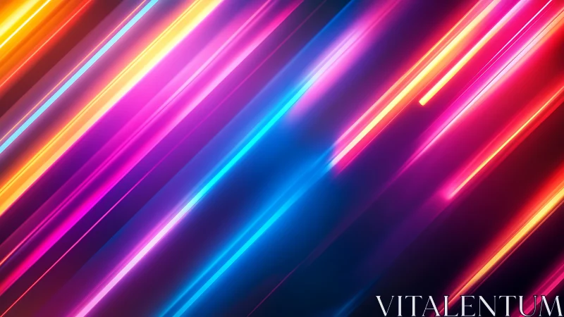 Neon light streaks race across a vibrant night backdrop