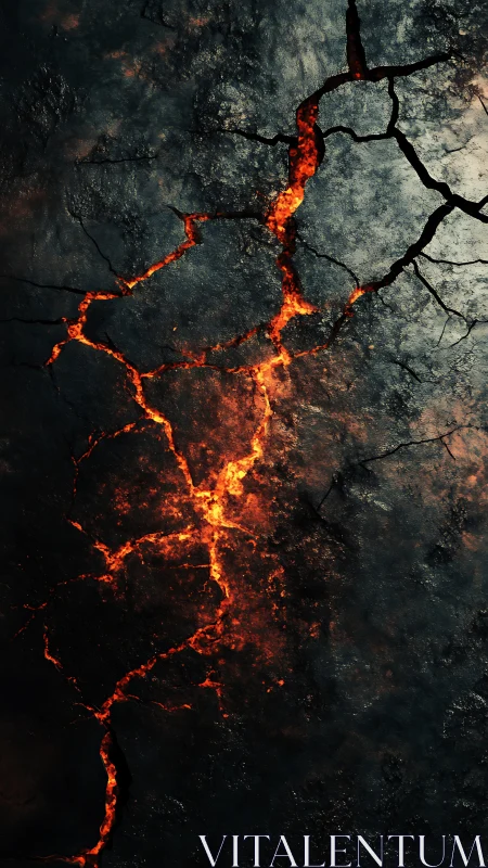 Molten arteries quietly sketch fire through broken stone