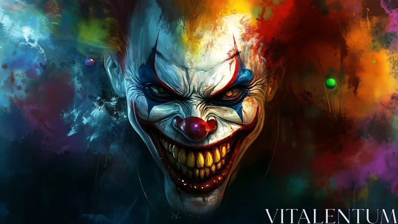 Carnival nightmare grins through explosions of poisoned color