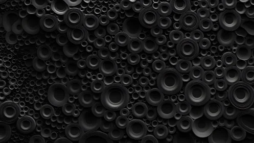 Midnight echo rings swirl in layered monochrome depthscape.