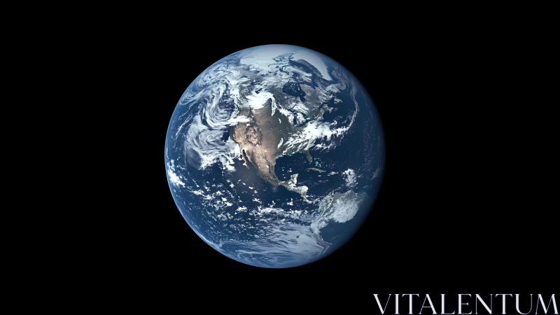 Full-disk satellite view of Earth over the Western Hemisphere.