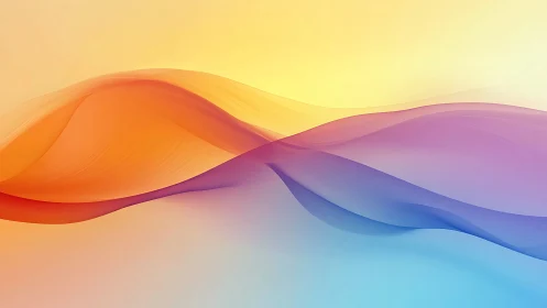 Gradient fluid waves in warm orange, violet and cyan.