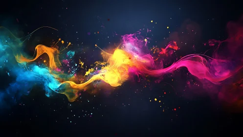 Chromatic nebula duet swirling across midnight silence.