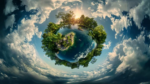 Terrestrial Marble: Where Earth Dreams Inside-Out Glory