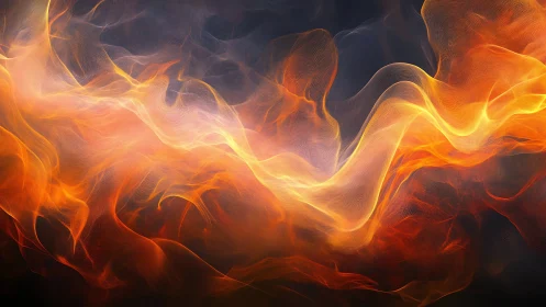 Flowing Inferno: Abstract Fire and Plasma Waves.