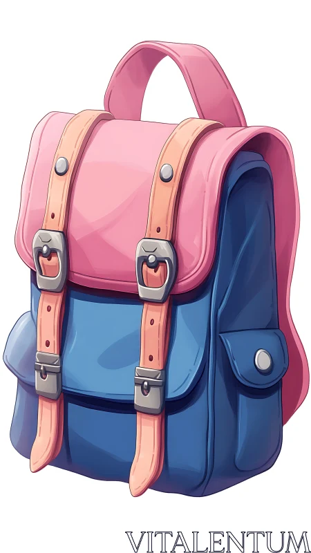 Candy-bright school backpack waits for its next small quest