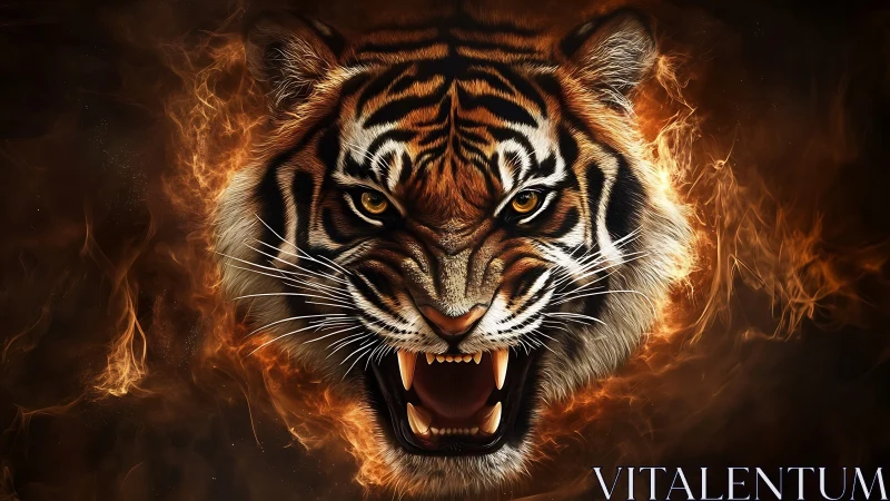 Blazing Tiger Roar Ignites the Dark with Ember Fury.
