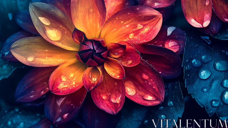 Luminescent Petals: Orchestrated Symphony of Fire and Frost.