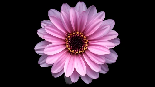 Pink Daisy with Golden Heart Blooming Beautifully.