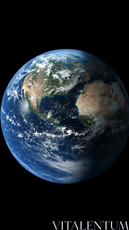 Earth glows in deep space with sunlit oceans and continents