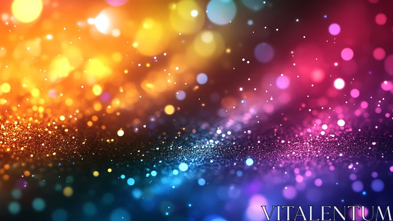 Multicolored bokeh light field with soft glitter texture.