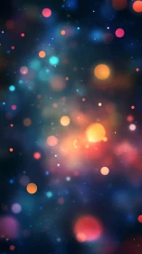 Nebula confetti drifting through a soft-focus cosmic hush.