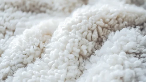 Soft wool fleece folds glow in gentle natural light.