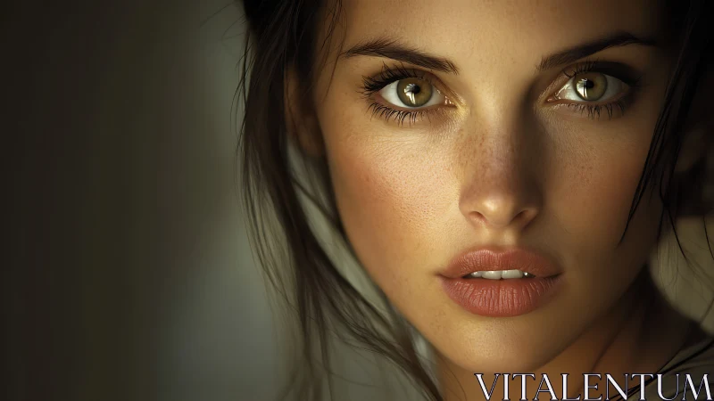 Hyperreal close-up portrait emphasizes cinematic eye detail