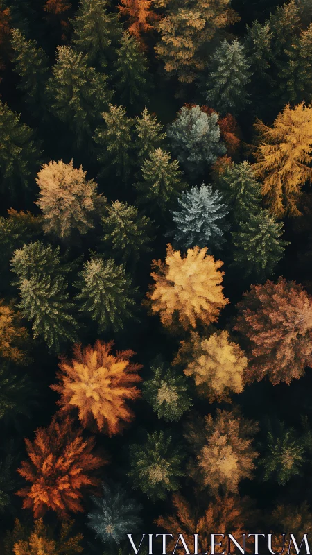 Autumn canopy kaleidoscope from a quiet forest skywalk.