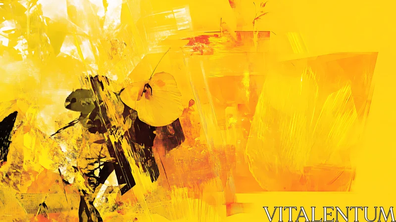 Honeyed collision of petals, paint, and fractured sunlight.